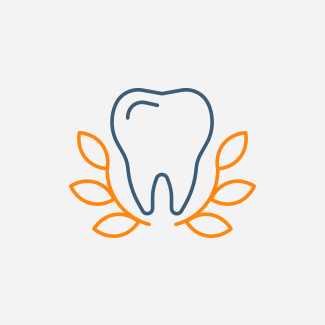 Animated tooth with garland icon